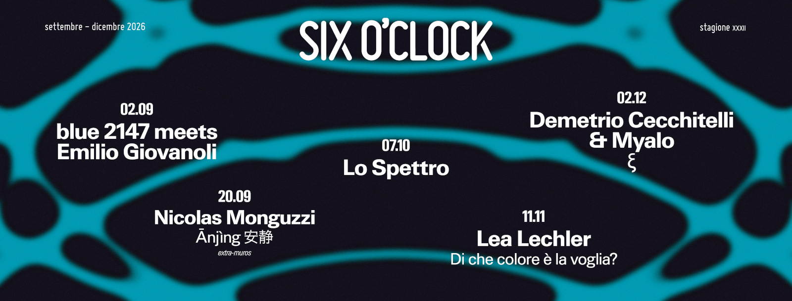 banner concerti six o'clock autunno 2026 losone